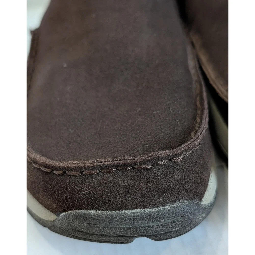 Merrell Espresso Men's 10.5 Brown Suede Fleece Lined Slip On Clogs Mules Shoes